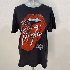 The Rolling Stones Black and Red Short Sleeve Tee